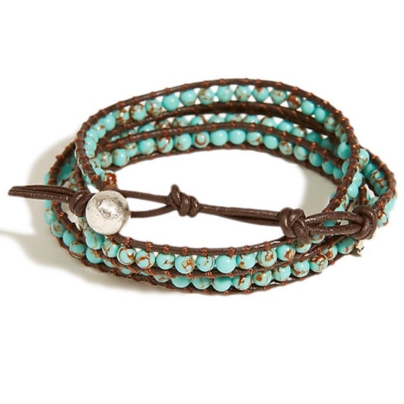 Lucky Brand Jewelry - 🎉HP🎉NEW boho turquoise wrap bracelet adjustable